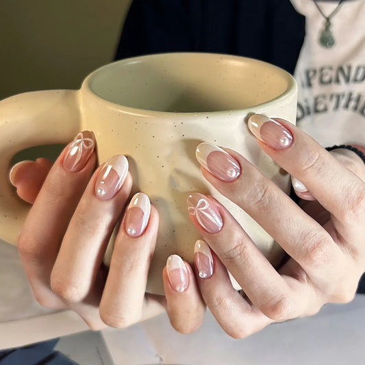 11 Shades of Elegance: French Tip Handmade Press-On Nails Collection|Removable and Reusable | Free Tool Kit Included