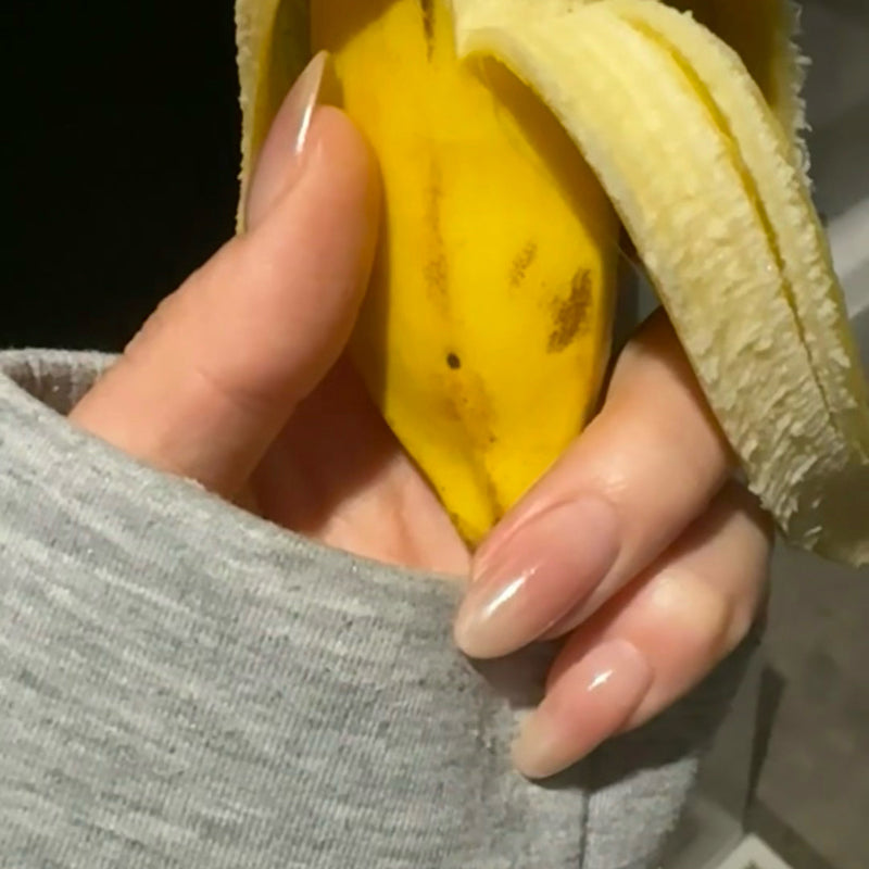 Medium Oval Nude Blush with Hailey Design Handmade Press-On Nails | Removable and Reusable | Free Tool Kit Included