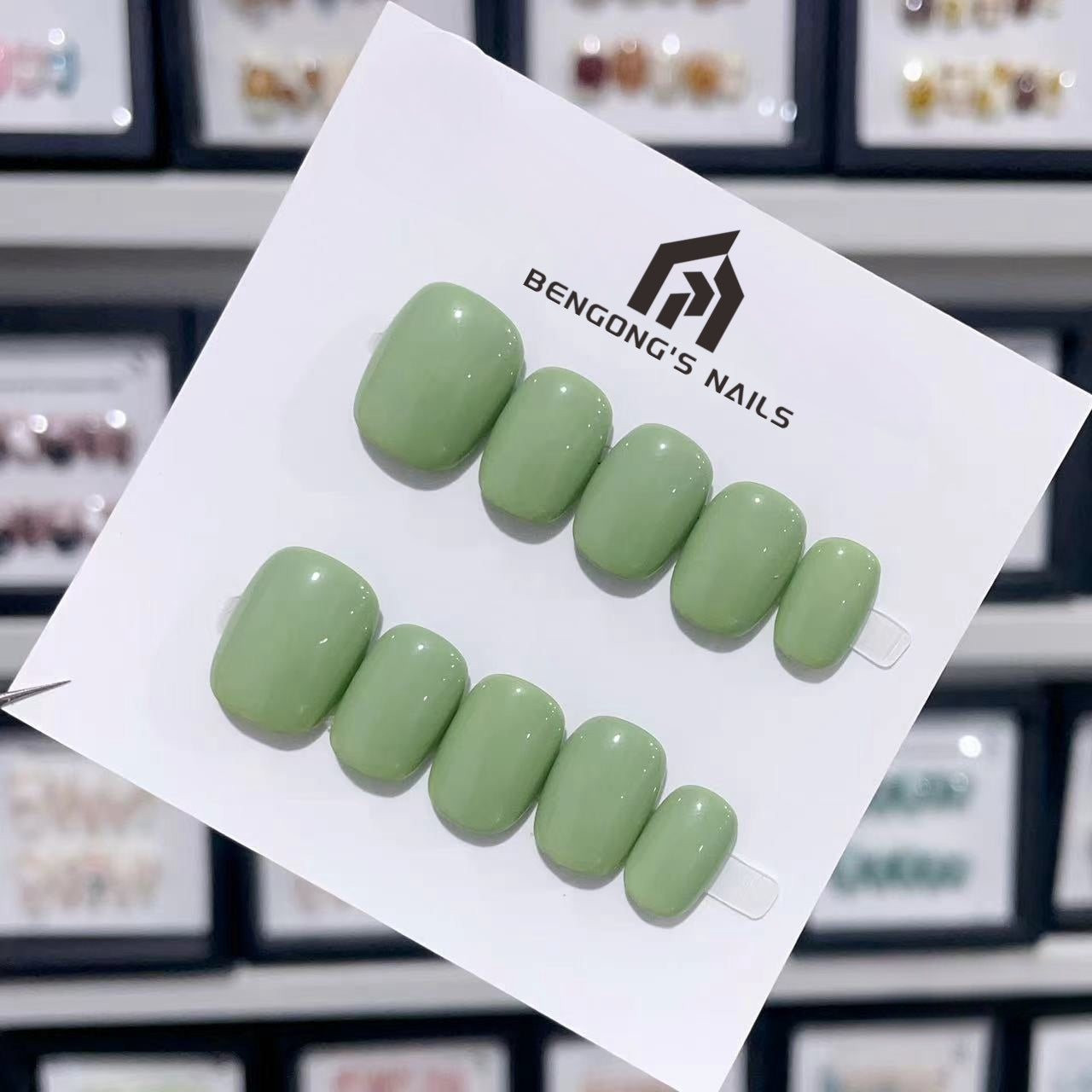 14 Styles of Short Pure Color Handmade Press-On Nails | Removable and Reusable | Free Tool Kit Included