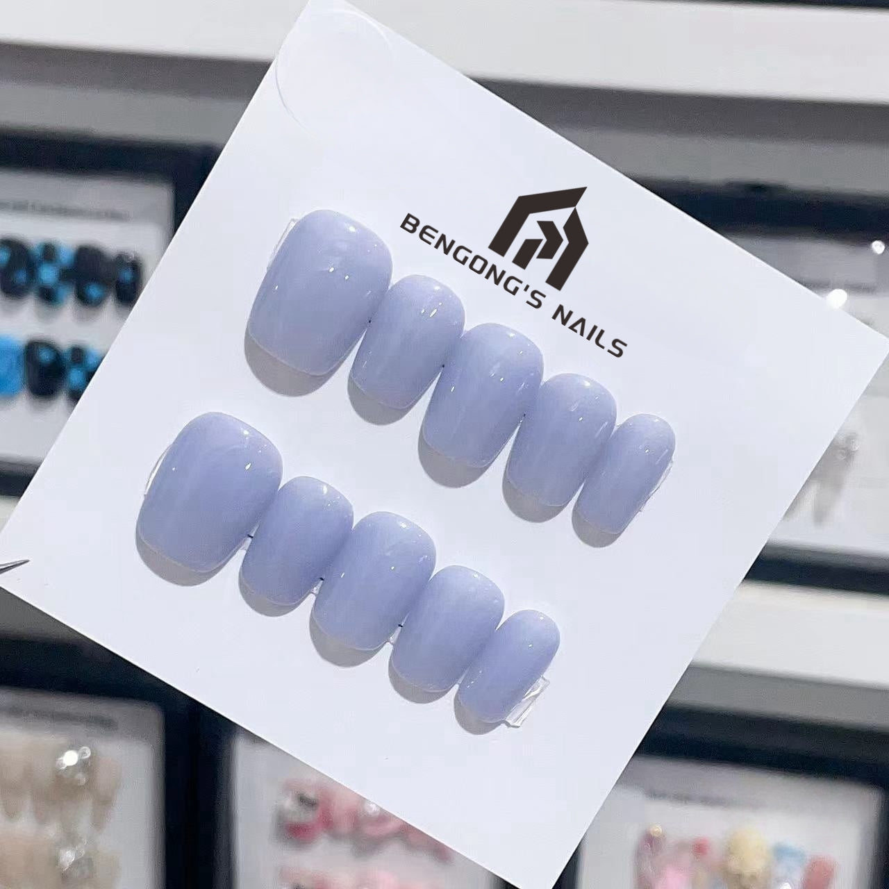 14 Styles of Short Pure Color Handmade Press-On Nails | Removable and Reusable | Free Tool Kit Included