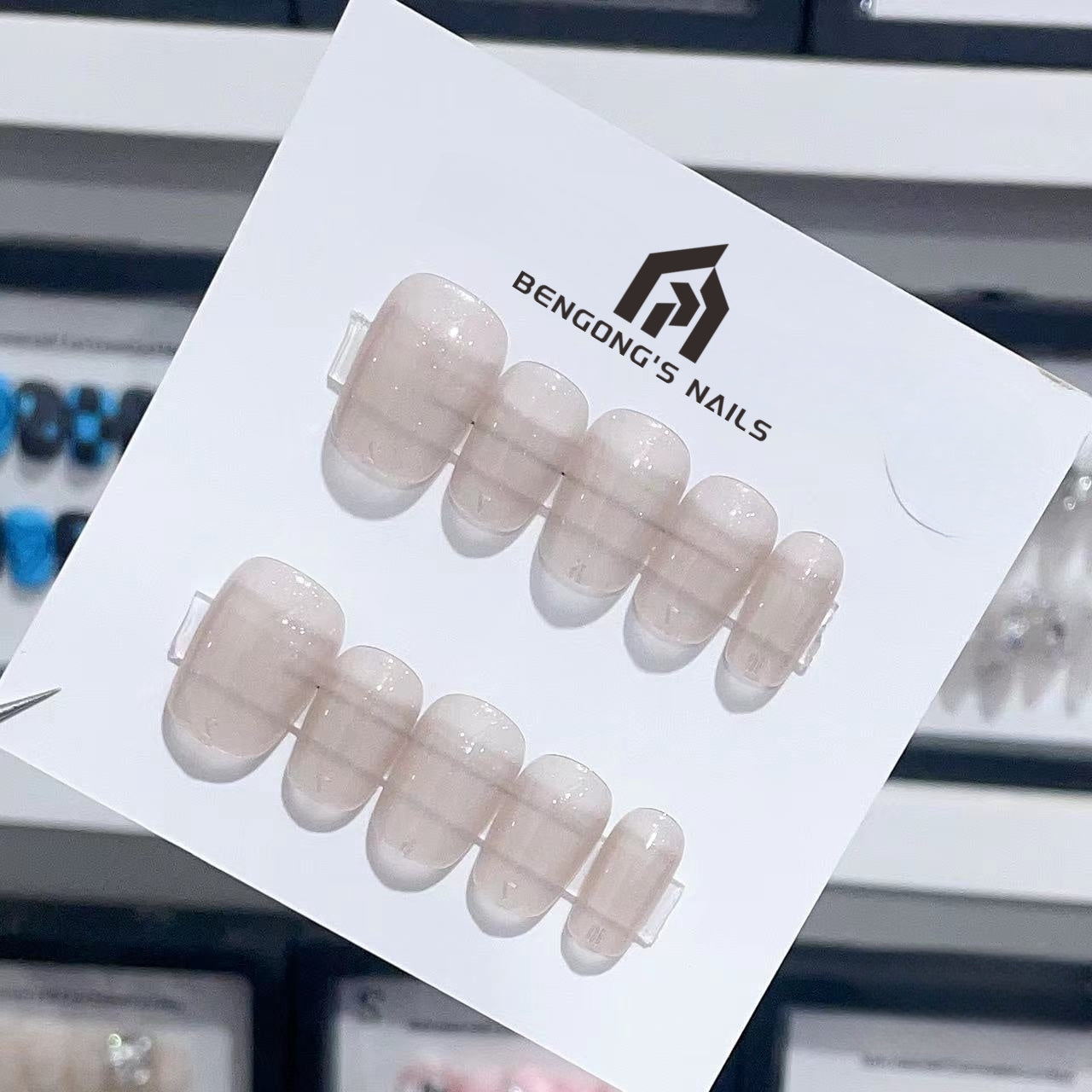 14 Styles of Short Pure Color Handmade Press-On Nails | Removable and Reusable | Free Tool Kit Included