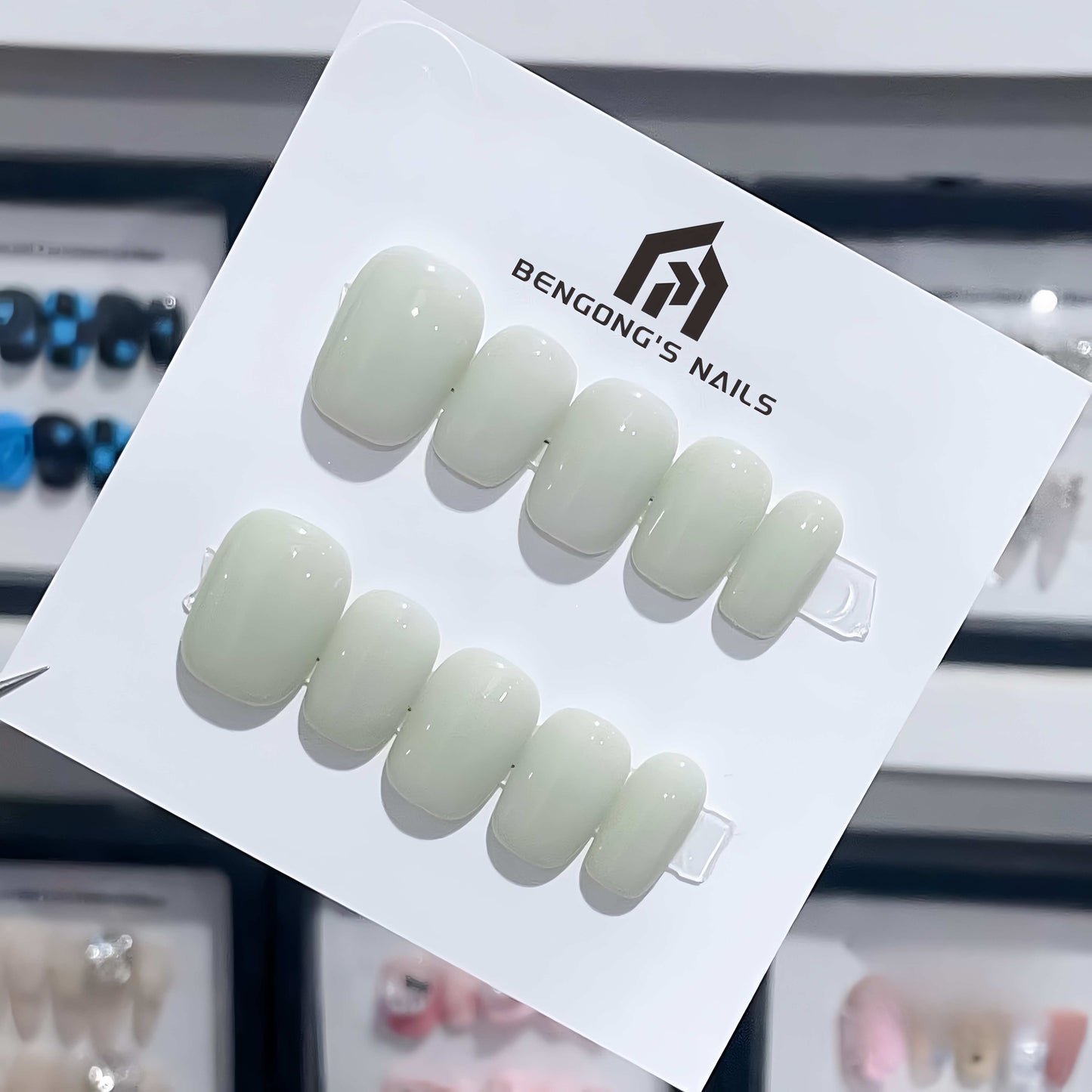 14 Styles of Short Pure Color Handmade Press-On Nails | Removable and Reusable | Free Tool Kit Included