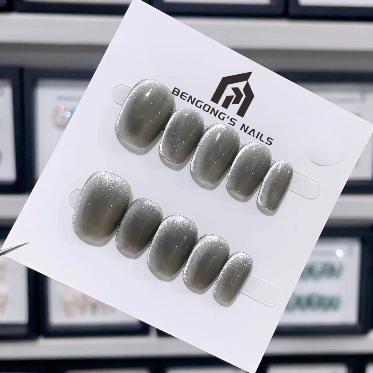 14 Styles of Short Pure Color Handmade Press-On Nails | Removable and Reusable | Free Tool Kit Included