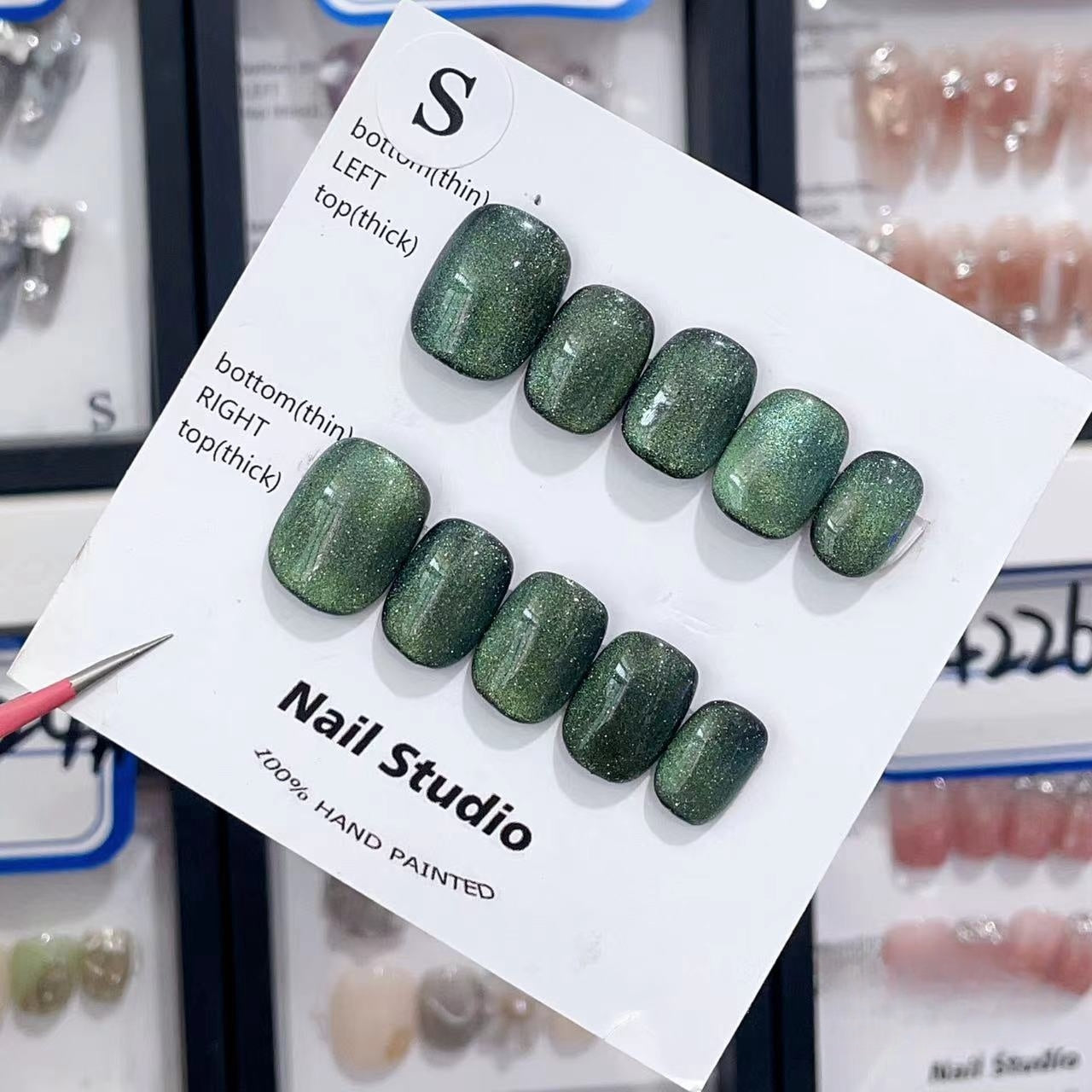 14 Styles of Short Pure Color Handmade Press-On Nails | Removable and Reusable | Free Tool Kit Included