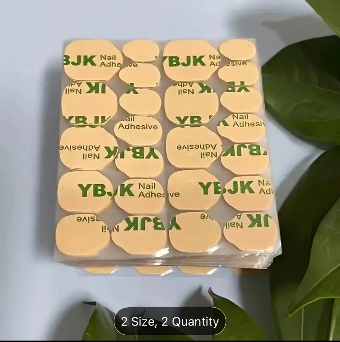 5Pcs Ybjk Strong Adhesive Jelly Nails Glue Stickers - Waterproof, Double-Sided For Secure False Nails & Manicures