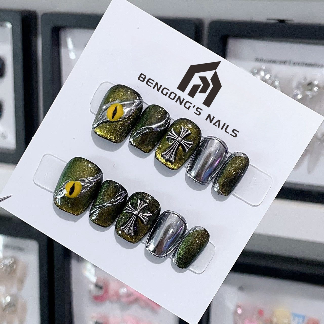 Phantom Frights: Ghostly Tales for Halloween| Handmade Press-On Nails