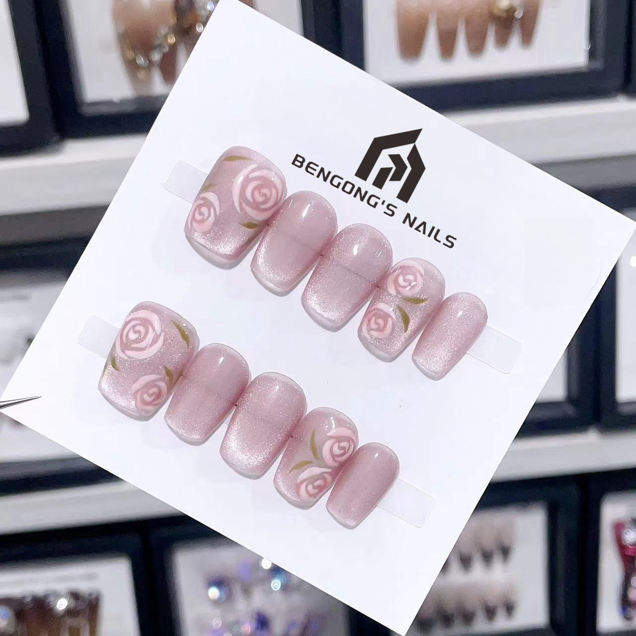 18 Floral Fantasies: A Blooming Handmade Press-On Nails Collection |Removable and Reusable | Free Tool Kit Included