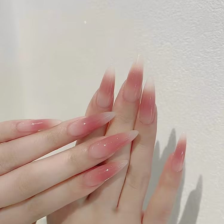 Nude Blush Press On Nails | Long Pointed Everyday Versatile Handmade Nails|Free Tool Kit Set Included