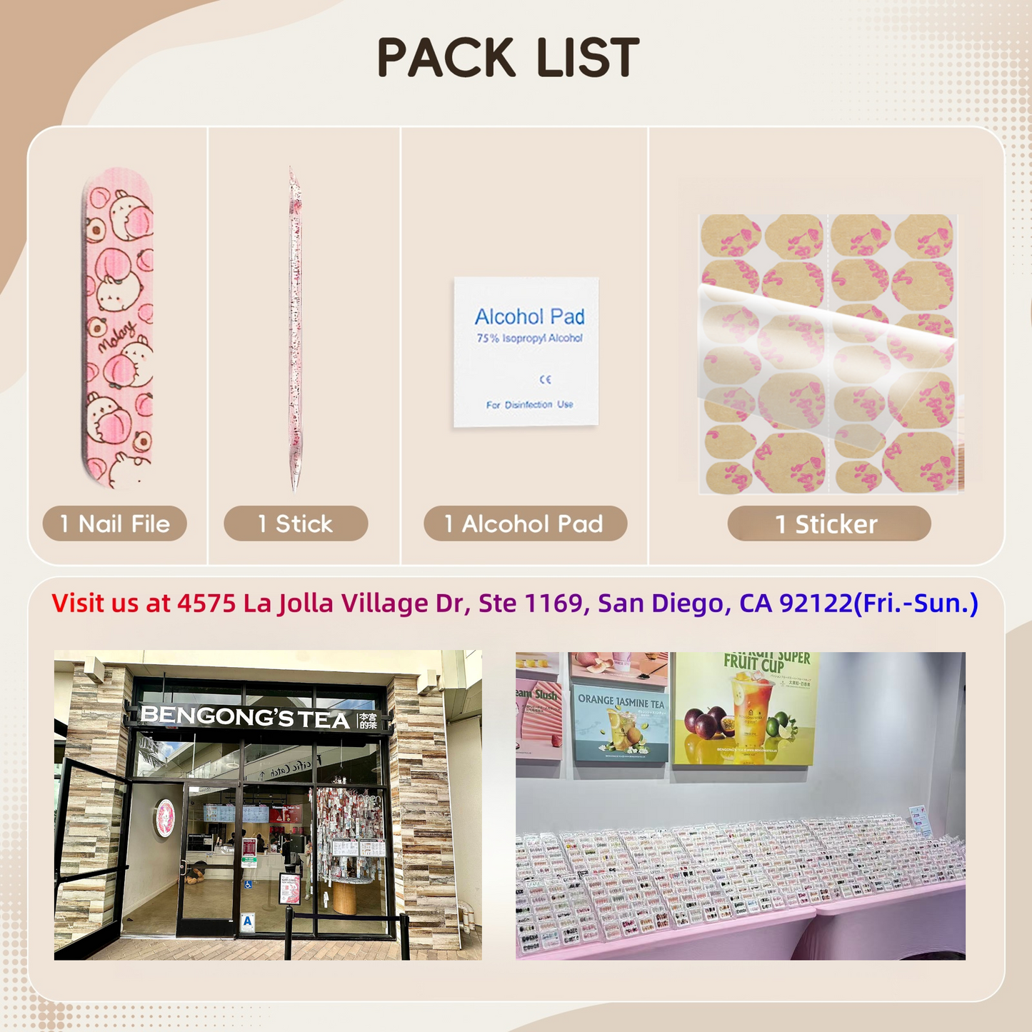 Misty Blue Rose – Watercolor Handmade Press-On Nails | Removable and Reusable | Free Tool Kit Included
