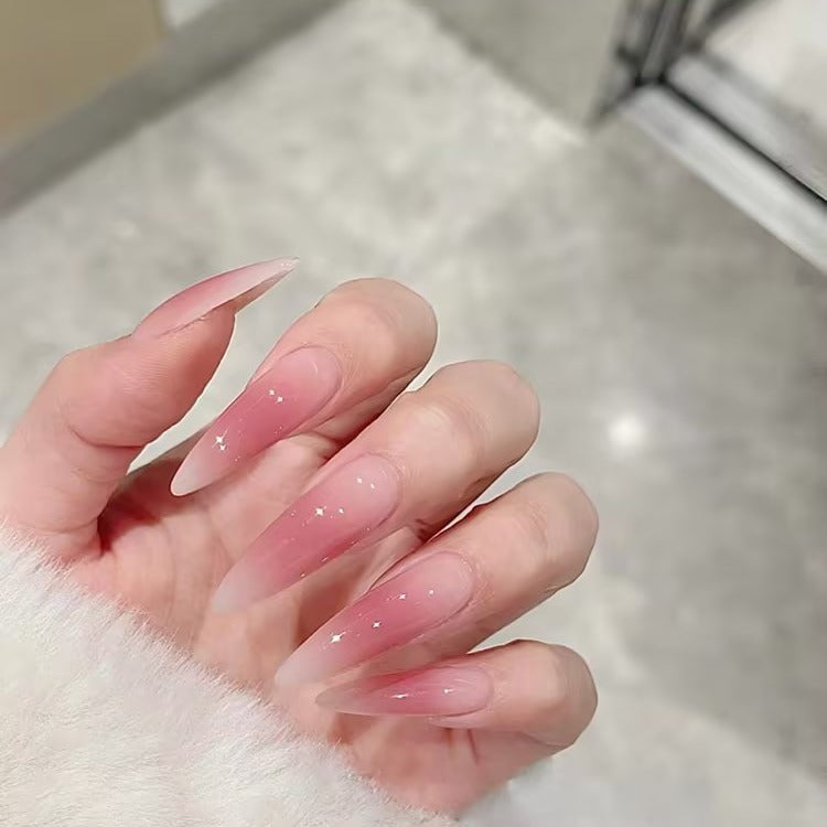 Nude Blush Press On Nails | Long Pointed Everyday Versatile Handmade Nails|Free Tool Kit Set Included