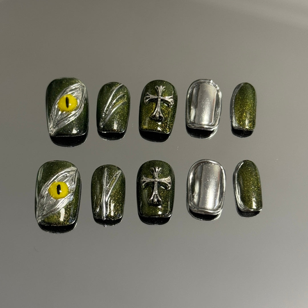 Phantom Frights: Ghostly Tales for Halloween| Handmade Press-On Nails