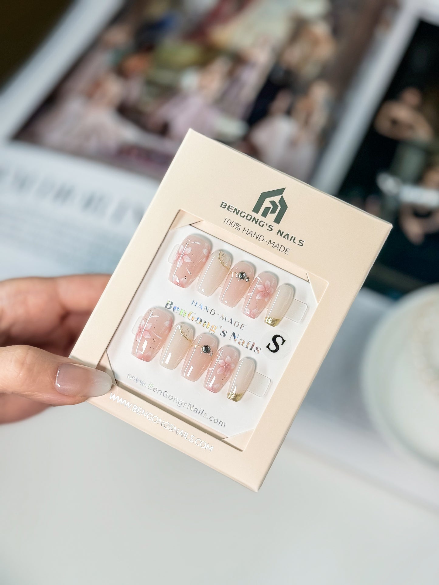 2 Nail Shapes | Blossom Handmade Press-On Nails | Removable and Reusable | Free Tool Kit Included