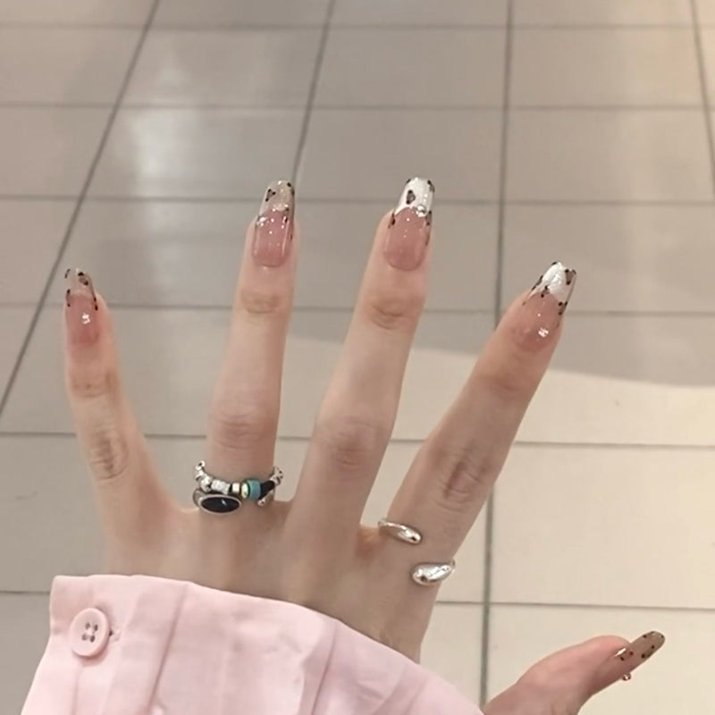 11 Shades of Elegance: French Tip Handmade Press-On Nails Collection|Removable and Reusable | Free Tool Kit Included