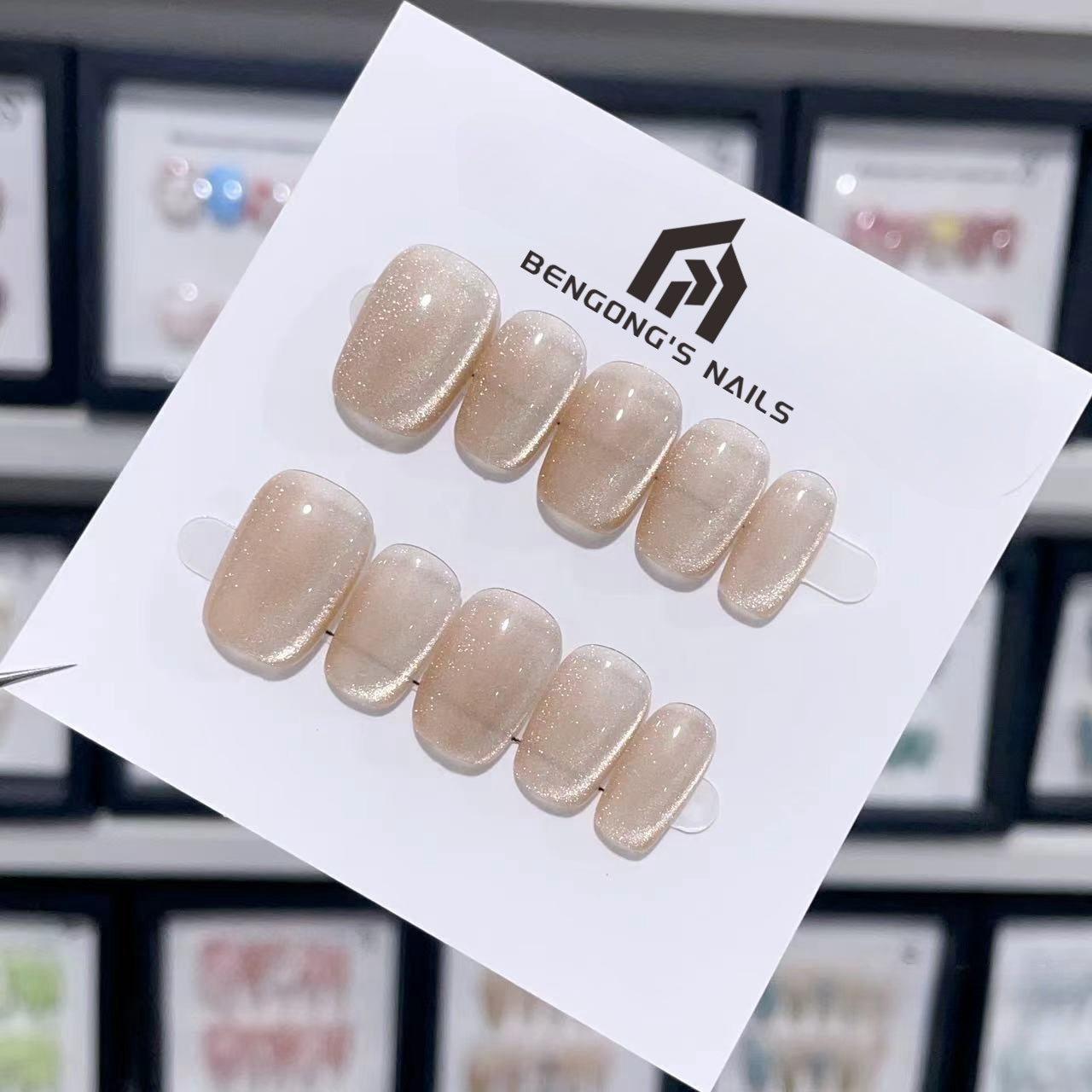 14 Styles of Short Pure Color Handmade Press-On Nails | Removable and Reusable | Free Tool Kit Included