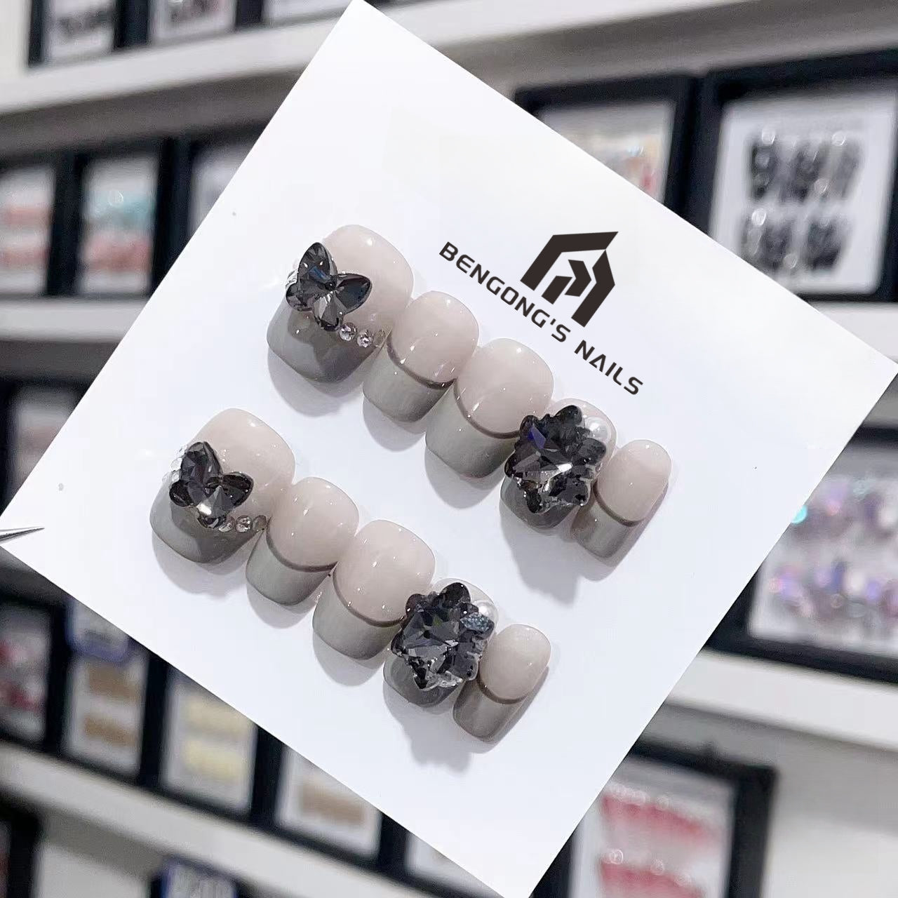 11 Shades of Elegance: French Tip Handmade Press-On Nails Collection|Removable and Reusable | Free Tool Kit Included