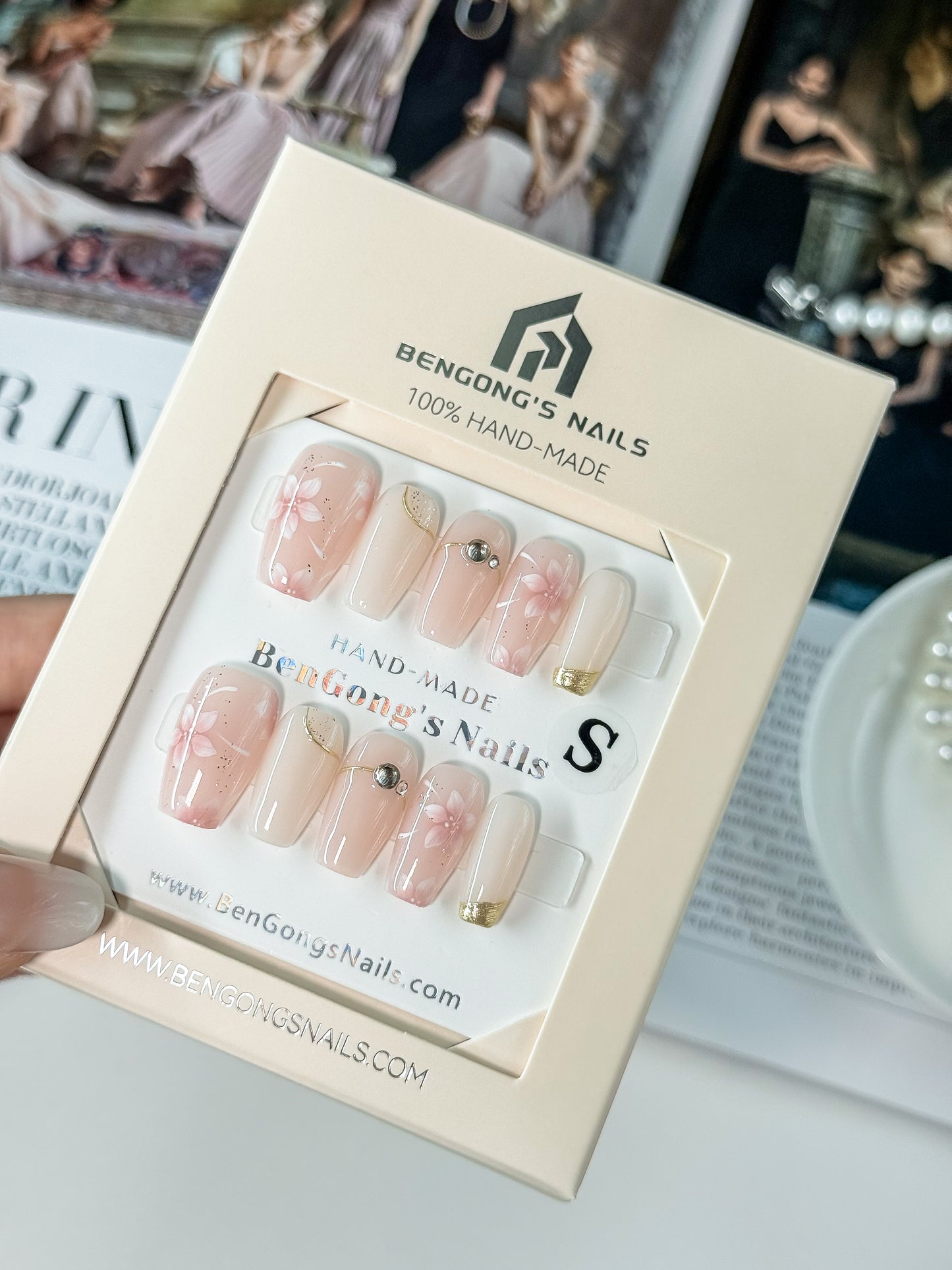 2 Nail Shapes | Blossom Handmade Press-On Nails | Removable and Reusable | Free Tool Kit Included