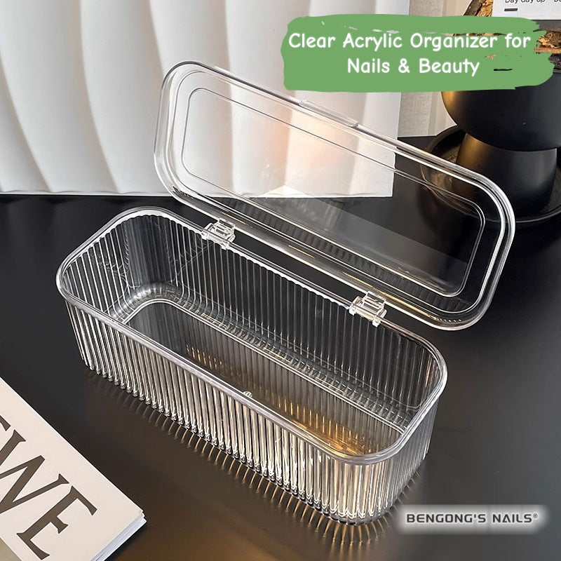 Free gift on orders over $120 | Clear Acrylic Organizer for Nails & Beauty | Minimal, clean, and designed to keep your essentials in place.