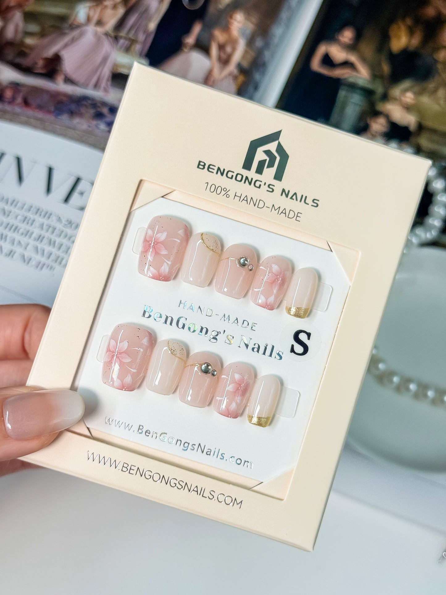 2 Nail Shapes | Blossom Handmade Press-On Nails | Removable and Reusable | Free Tool Kit Included