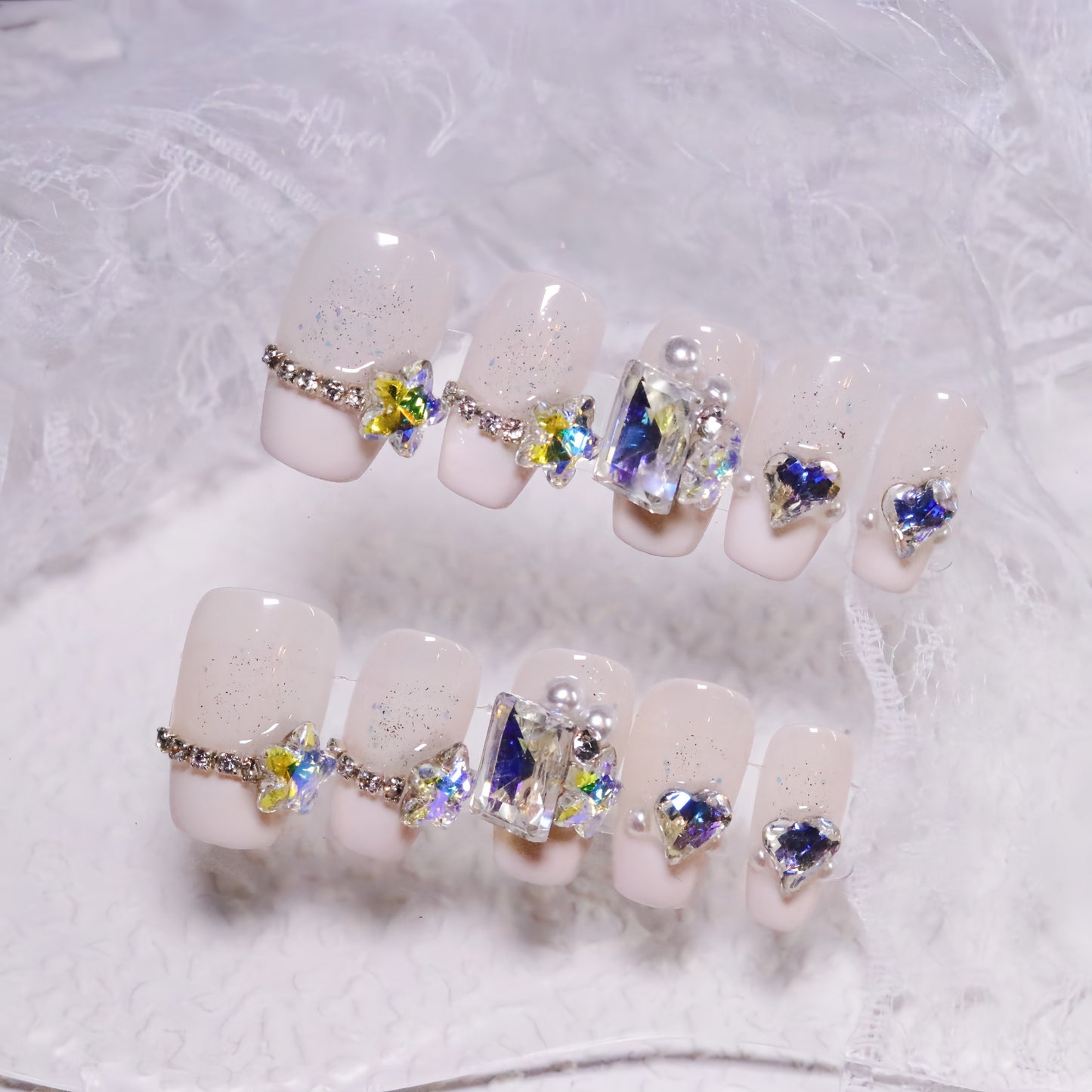 11 Shades of Elegance: French Tip Handmade Press-On Nails Collection|Removable and Reusable | Free Tool Kit Included