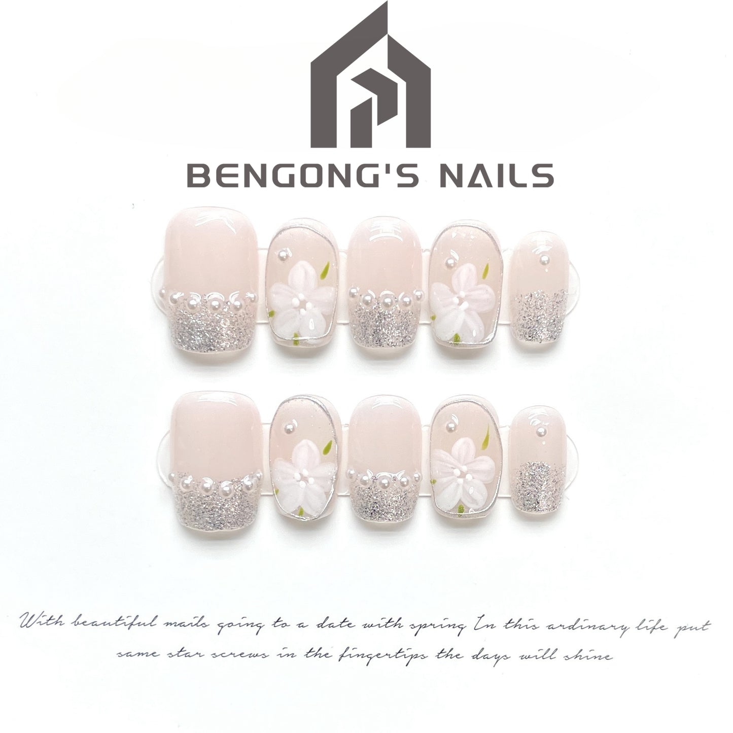11 Shades of Elegance: French Tip Handmade Press-On Nails Collection|Removable and Reusable | Free Tool Kit Included