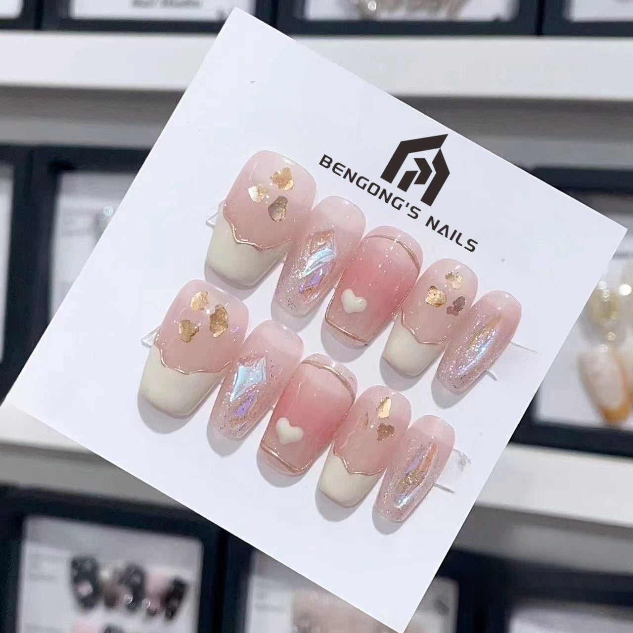 11 Shades of Elegance: French Tip Handmade Press-On Nails Collection|Removable and Reusable | Free Tool Kit Included