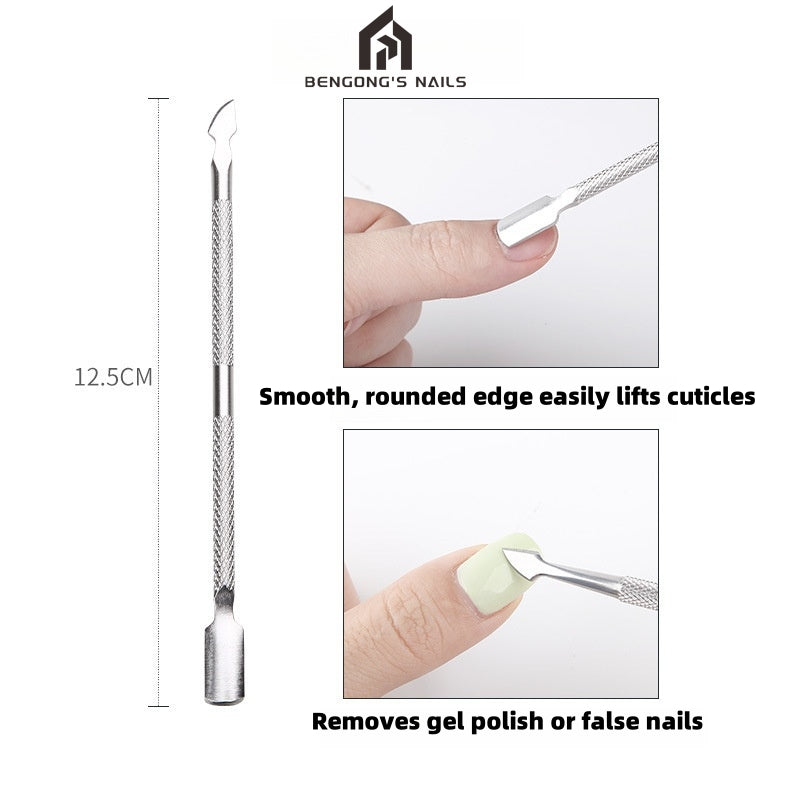 Professional Nail Tool Trio: Cuticle Nipper, Cuticle Pusher & Cuticle Softener | Salon-Quality Manicure at Home