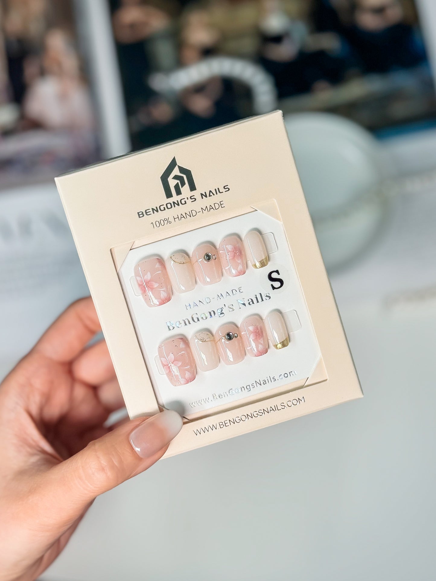 2 Nail Shapes | Blossom Handmade Press-On Nails | Removable and Reusable | Free Tool Kit Included